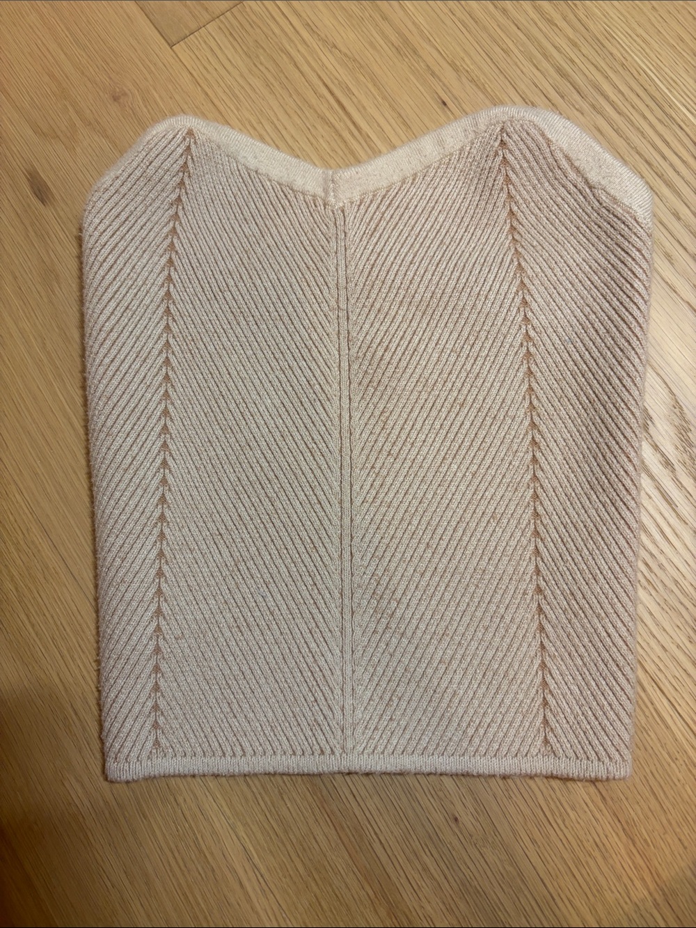 aerie Strapless Off-the-Shoulder Knit Top - Light Pink